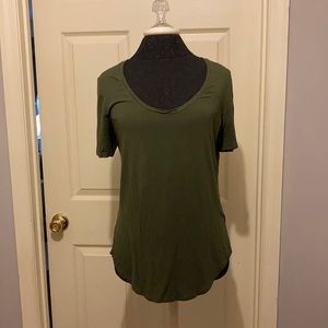 Short sleeve tunic length shirt